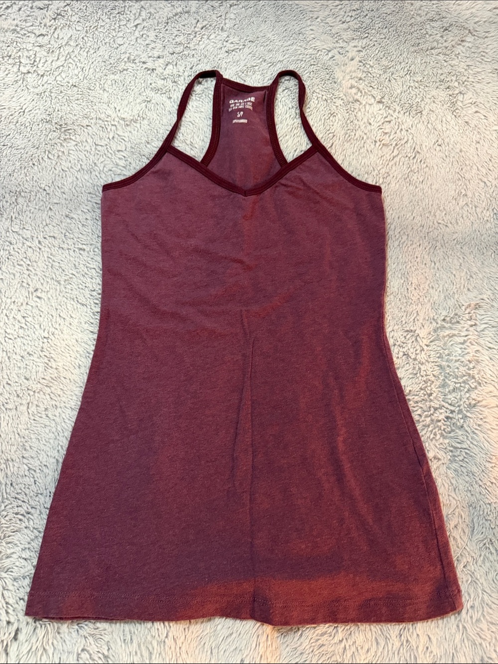 Garage Women's Burgundy Racerback Tank